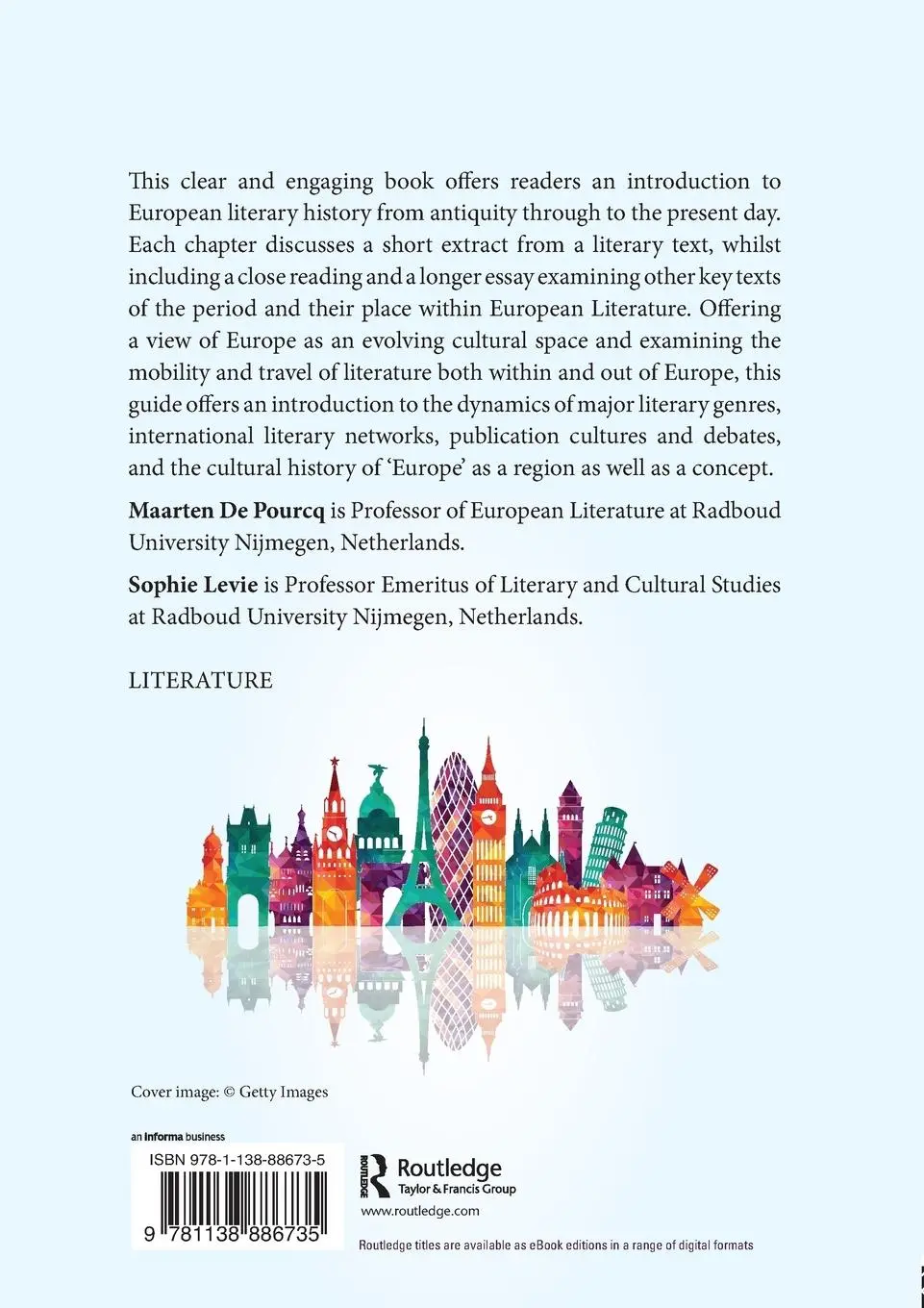 Rückseite: 9781138886735 | European Literary History | An Introduction | Pourcq (u. a.) | Buch