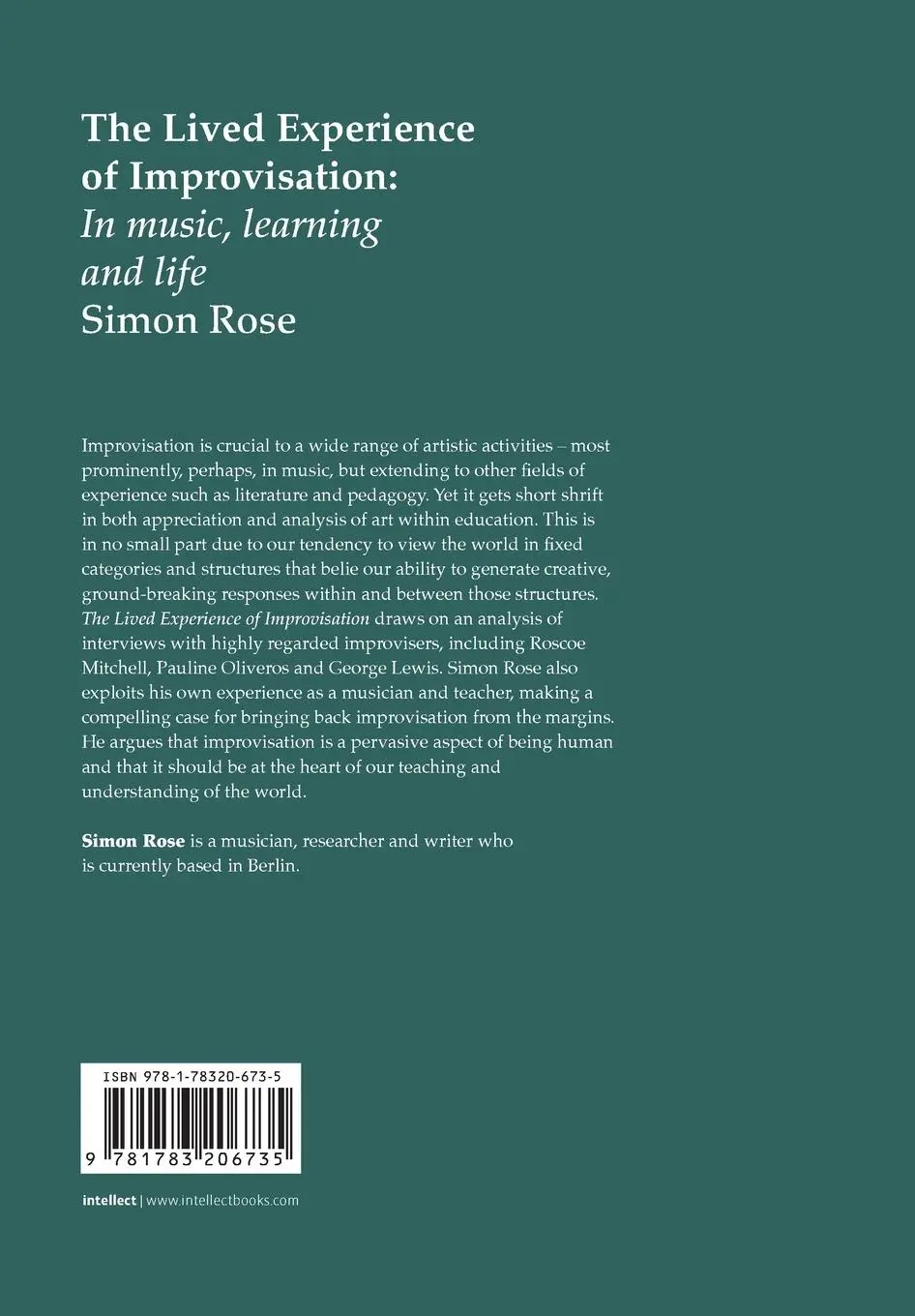 Rückseite: 9781783206735 | The Lived Experience of Improvisation | In Music, Learning and Life