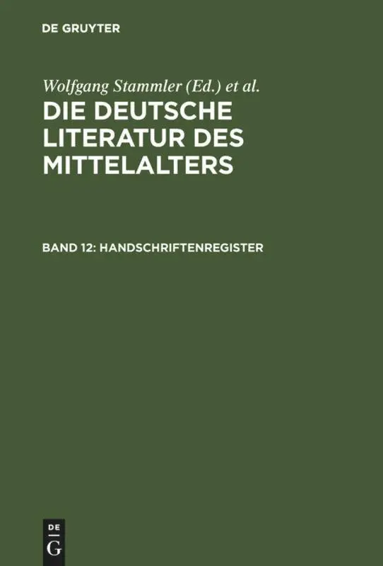 Cover: 9783110176735 | Handschriftenregister | Gundolf Keil (u. a.) | Buch | V | Deutsch