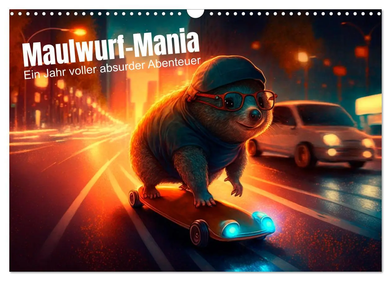 Cover: 9783457536735 | Maulwurf Mania Ein Jahr voller absurder Abenteuer (Wandkalender...