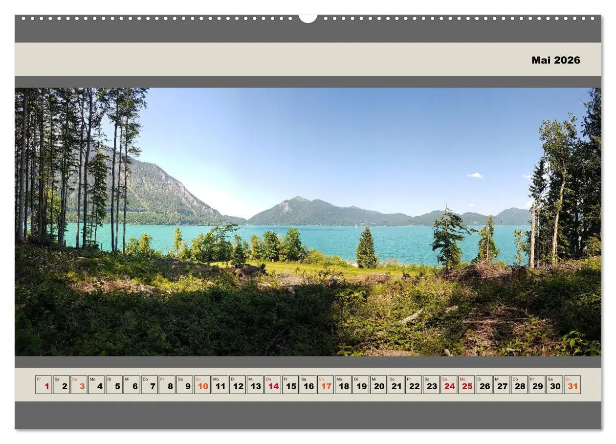Bild: 9783457606735 | Walchensee Panorama (Wandkalender 2026 DIN A2 quer), CALVENDO...