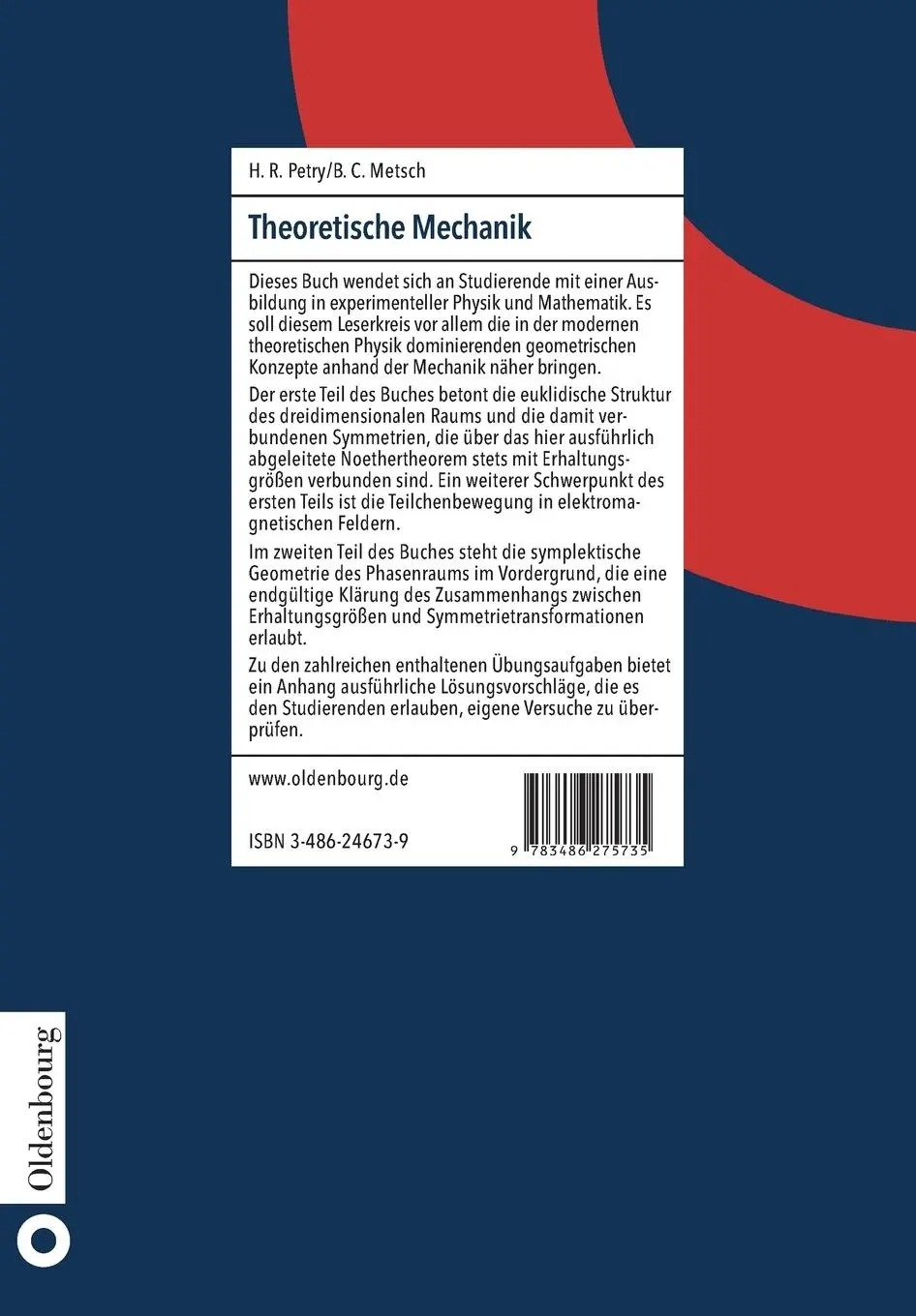 Rückseite: 9783486246735 | Theoretische Mechanik | Bernard Christiaan Metsch (u. a.) | Buch