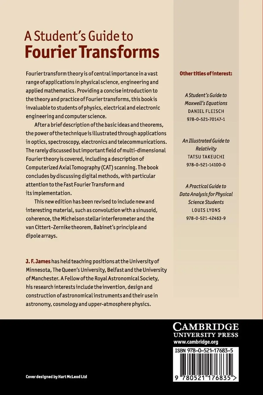 Rückseite: 9780521176835 | A Student's Guide to Fourier Transforms | J. F. James | Taschenbuch