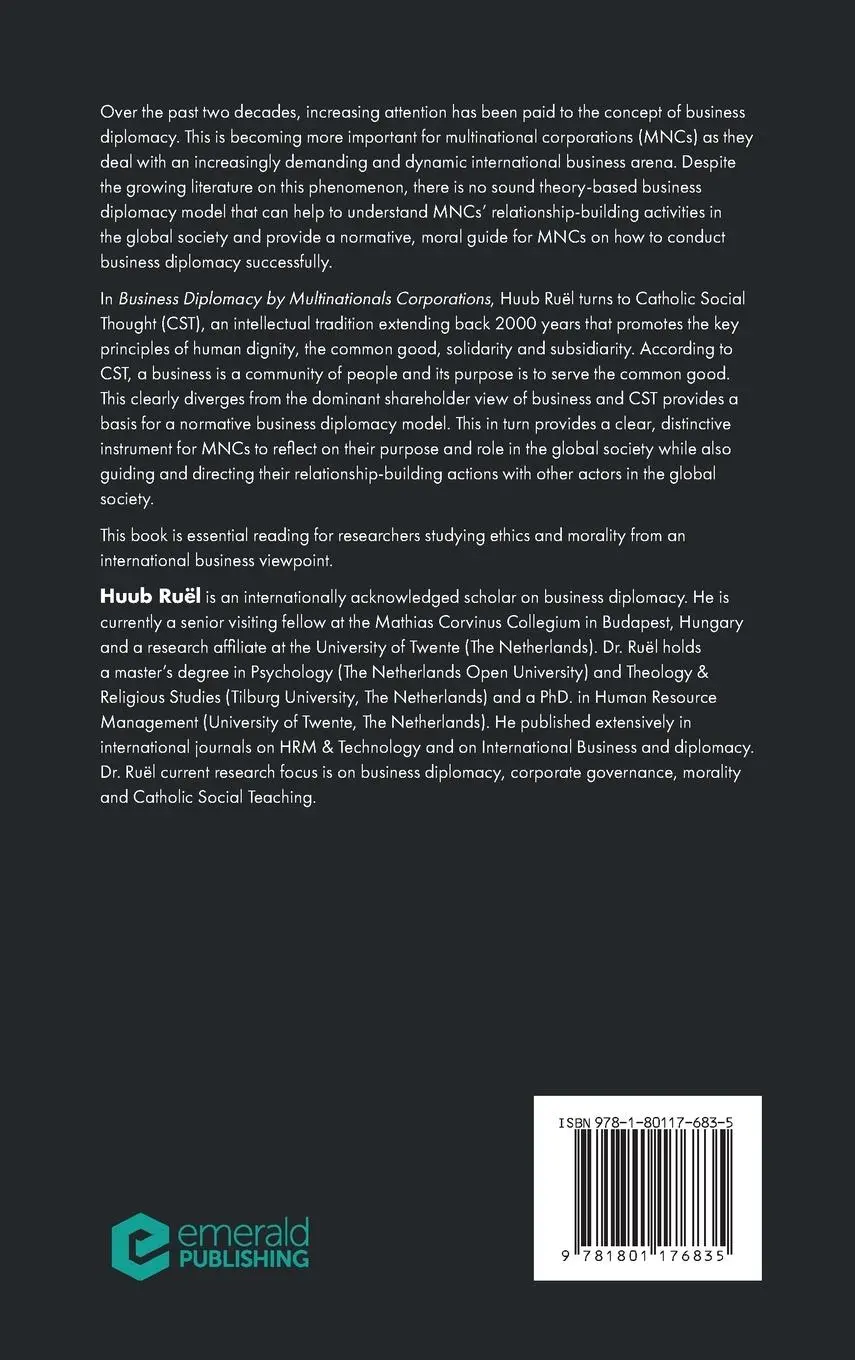 Rückseite: 9781801176835 | Business Diplomacy by Multinational Corporations | Huub Ruël | Buch