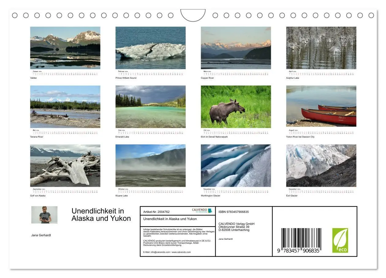 Bild: 9783457906835 | Unendlichkeit in Alaska und Yukon (Wandkalender 2026 DIN A4 quer),...