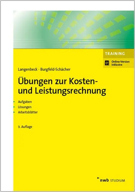 Cover: 9783482586835 | Übungen zur Kosten- und Leistungsrechnung | Jochen Langenbeck (u. a.)