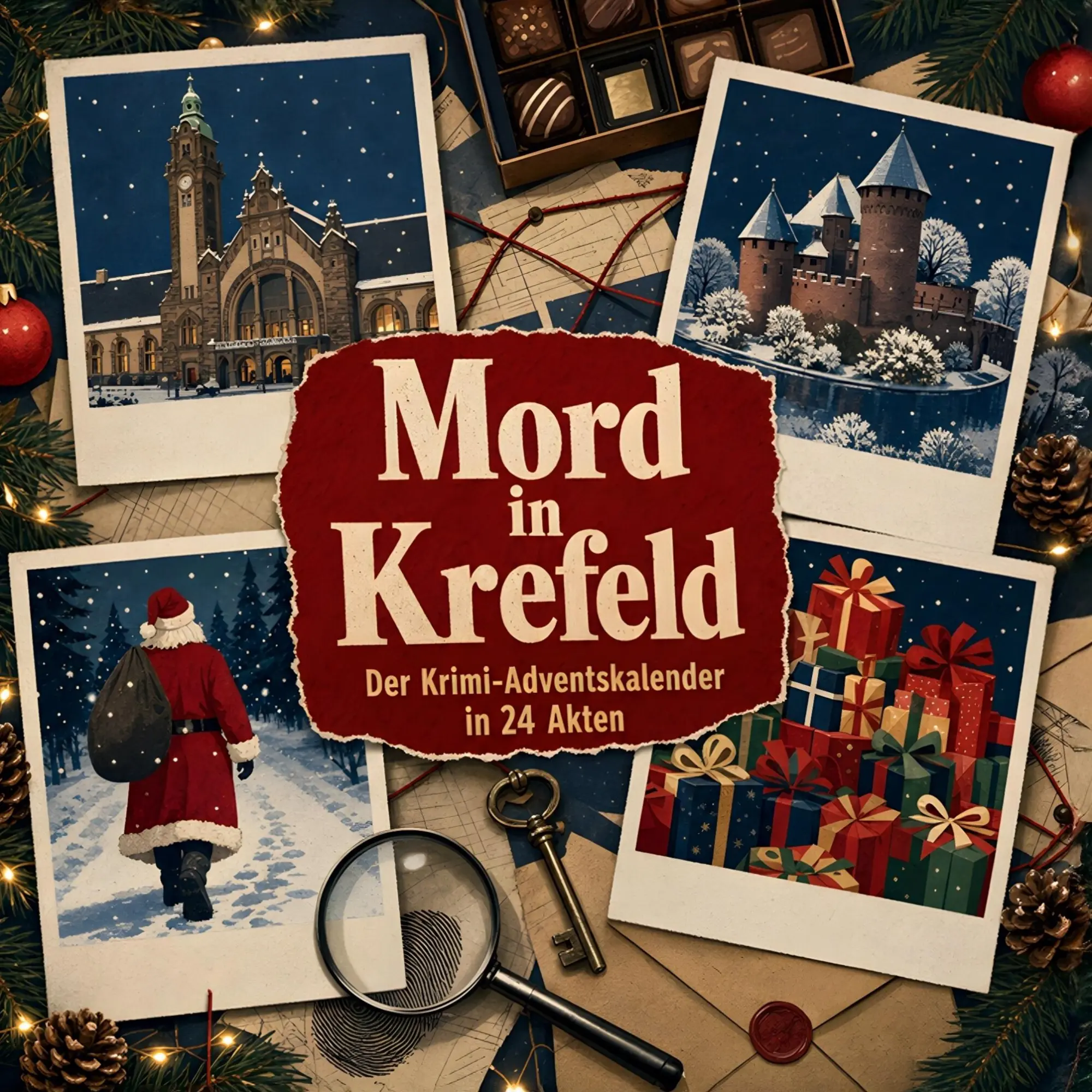 Cover: 9783696116835 | Mord in Krefeld | Der Krimi-Adventskalender in 24 Akten | Julia Fuchs