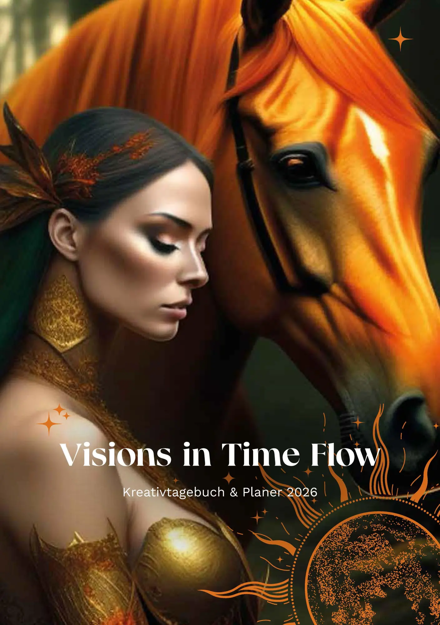 Cover: 9783982606835 | Visions in Time Flow 2026 | Kreativtagebuch &amp; Planer 2026 | Bunz