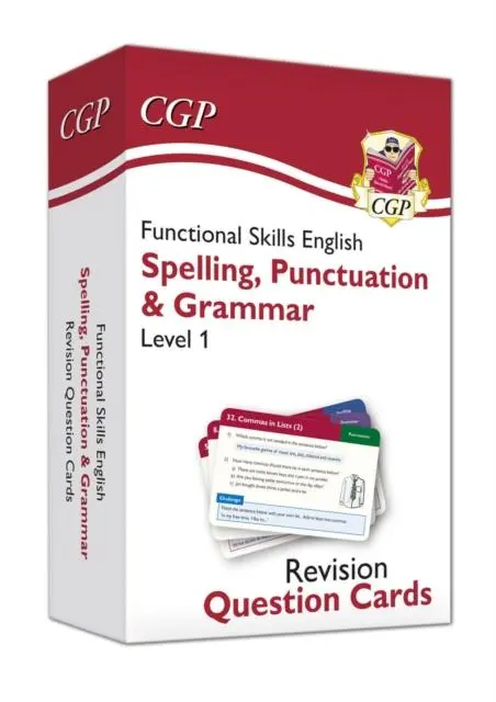 Cover: 9781789086935 | Functional Skills English Revision Question Cards: Spelling,...