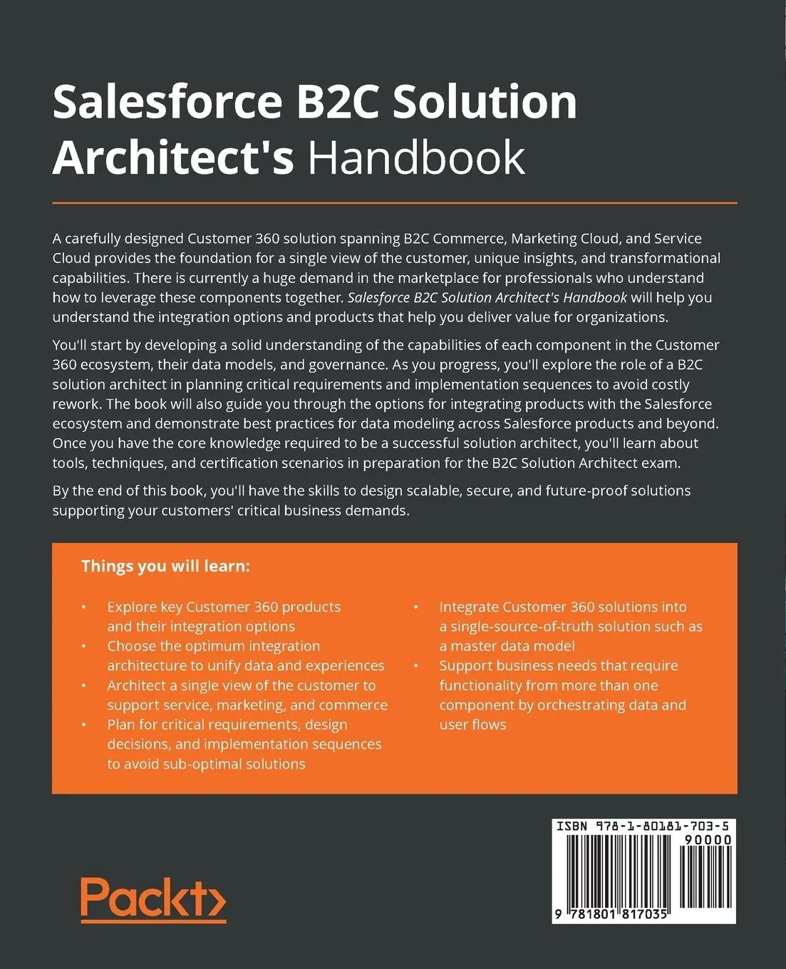 Rückseite: 9781801817035 | Salesforce B2C Solution Architect's Handbook | Mike King | Taschenbuch
