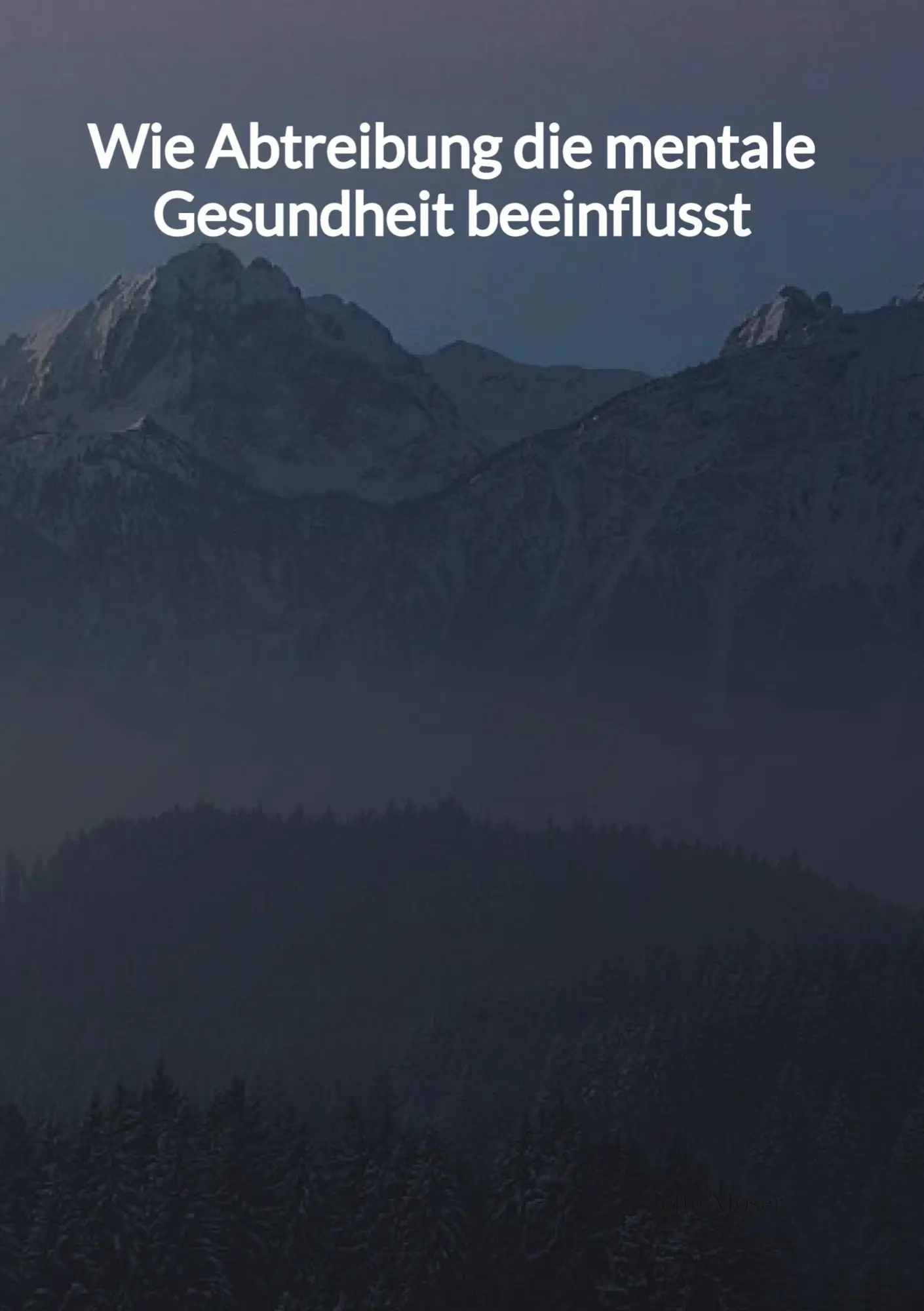 Cover: 9783347997035 | Wie Abtreibung die mentale Gesundheit beeinflusst | Jette Moser | Buch