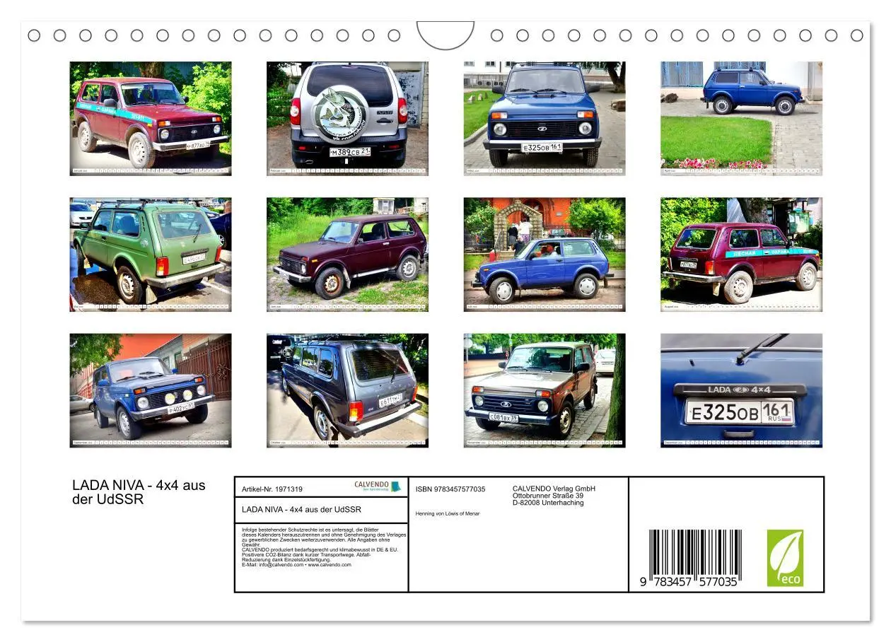 Bild: 9783457577035 | LADA NIVA - 4x4 aus der UdSSR (Wandkalender 2026 DIN A4 quer),...