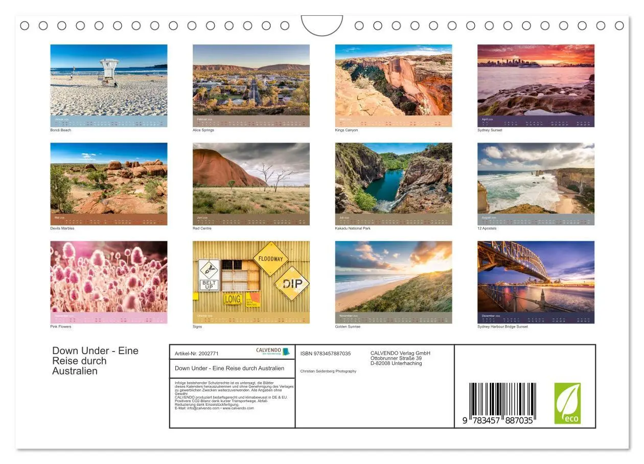 Bild: 9783457887035 | Down Under - Eine Reise durch Australien (Wandkalender 2026 DIN A4...