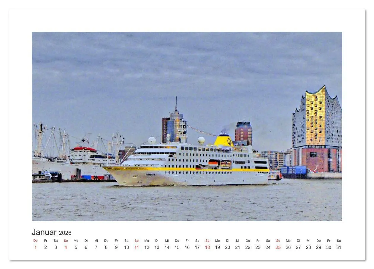 Bild: 9783516047035 | Kreuzfahrtschiffe Kurs Hamburg 2026 (Wandkalender 2026 DIN A3...
