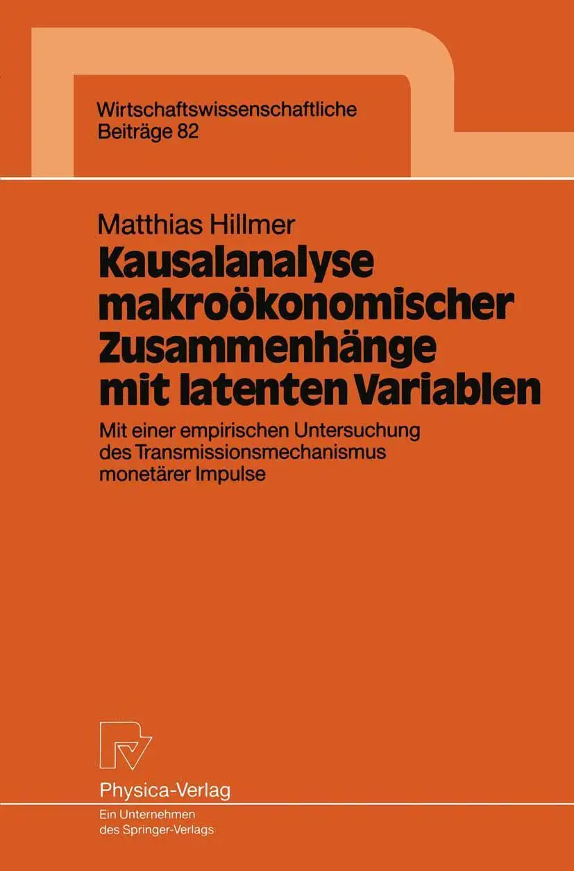 Cover: 9783790807035 | Kausalanalyse makroökonomischer Zusammenhänge mit latenten Variablen