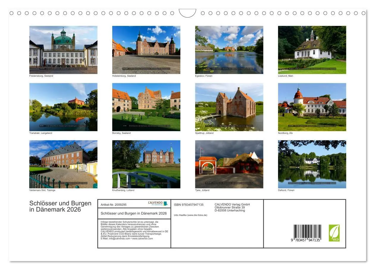 Bild: 9783457947135 | Schlösser und Burgen in Dänemark 2026 (Wandkalender 2026 DIN A3...