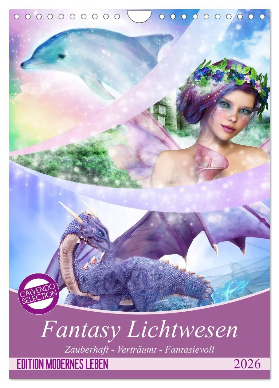 Cover: 9783516417135 | Fantasy Lichtwesen (Wandkalender 2026 DIN A4 hoch), CALVENDO...