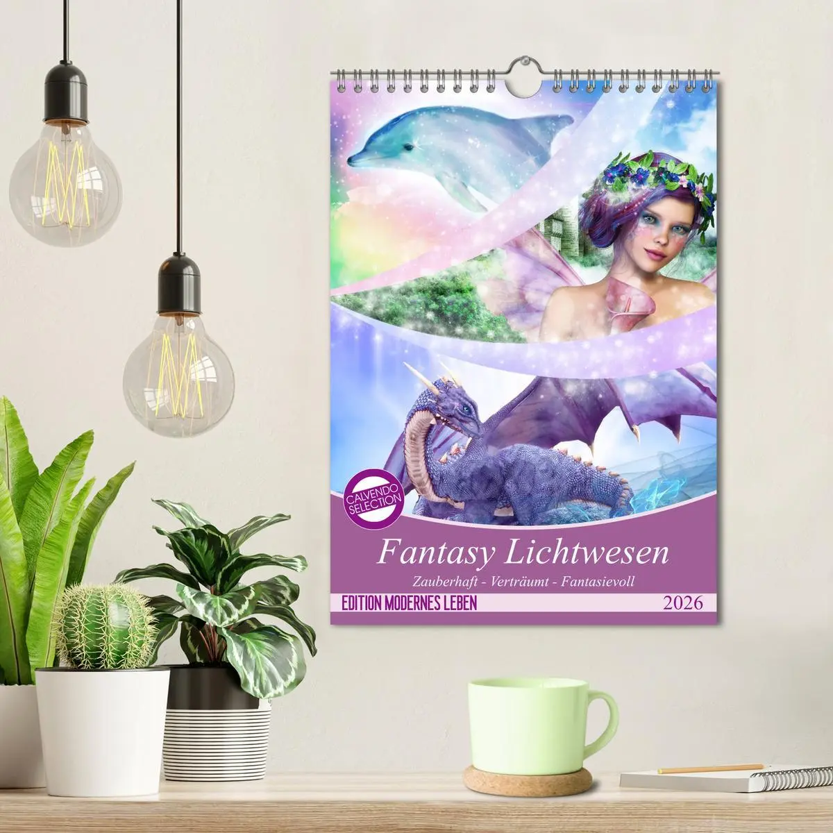 Bild: 9783516417135 | Fantasy Lichtwesen (Wandkalender 2026 DIN A4 hoch), CALVENDO...