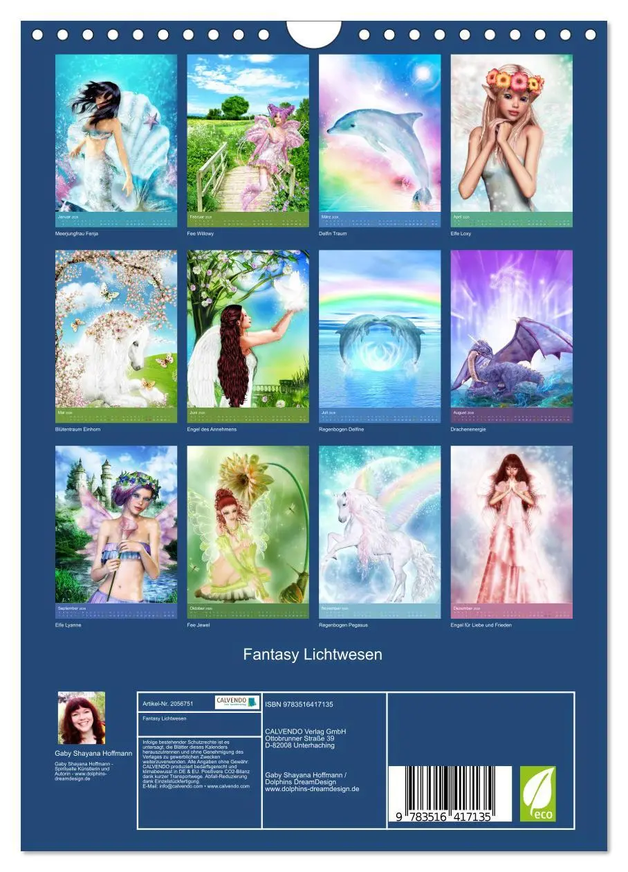Bild: 9783516417135 | Fantasy Lichtwesen (Wandkalender 2026 DIN A4 hoch), CALVENDO...