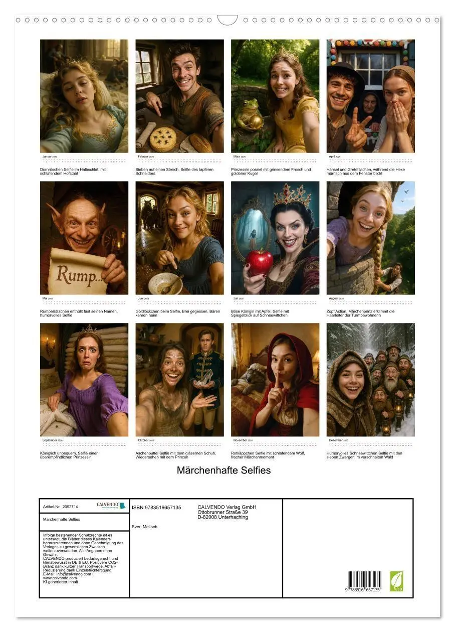 Bild: 9783516657135 | Märchenhafte Selfies (Wandkalender 2026 DIN A2 hoch), CALVENDO...
