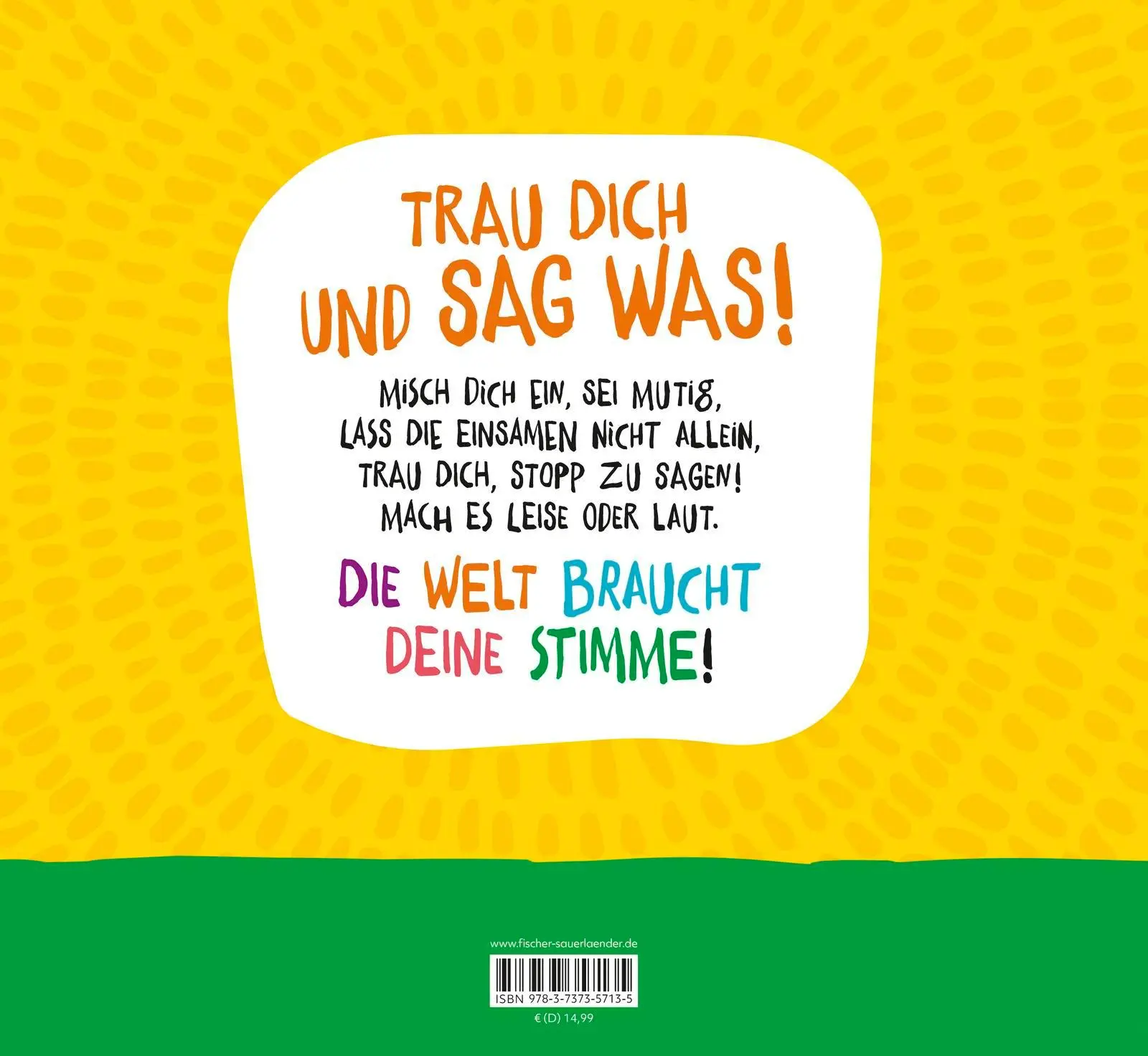 Rückseite: 9783737357135 | Trau dich, sag was! | Peter H. Reynolds | Buch | 40 S. | Deutsch