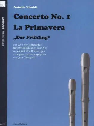 Cover: 9790204547135 | Der Frühling, für 2 Blockflöten, Spielpartitur | Antonio Vivaldi