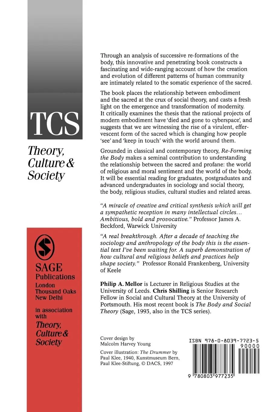 Rückseite: 9780803977235 | Re-forming the Body | Religion, Community and Modernity | Taschenbuch