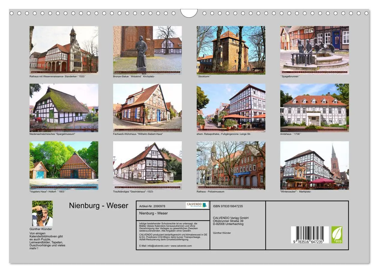Bild: 9783516647235 | Nienburg - Weser (Wandkalender 2026 DIN A3 quer), CALVENDO...