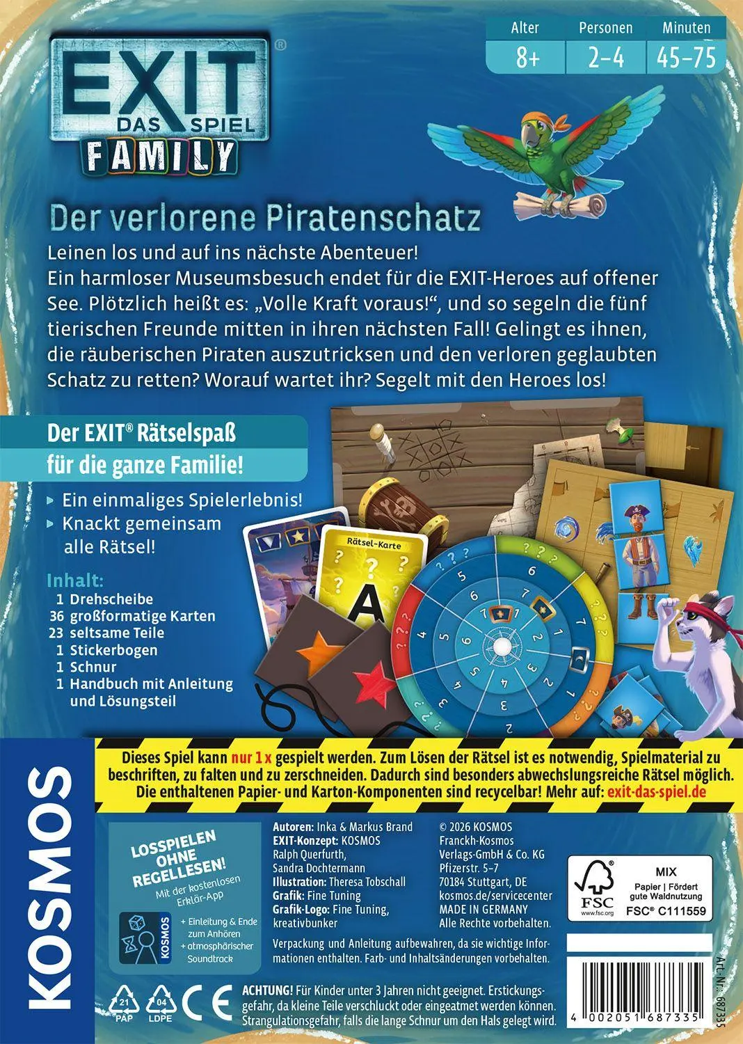 Bild: 4002051687335 | EXIT® - Das Spiel Family: Der verlorene Piratenschatz | Spiel | Brand