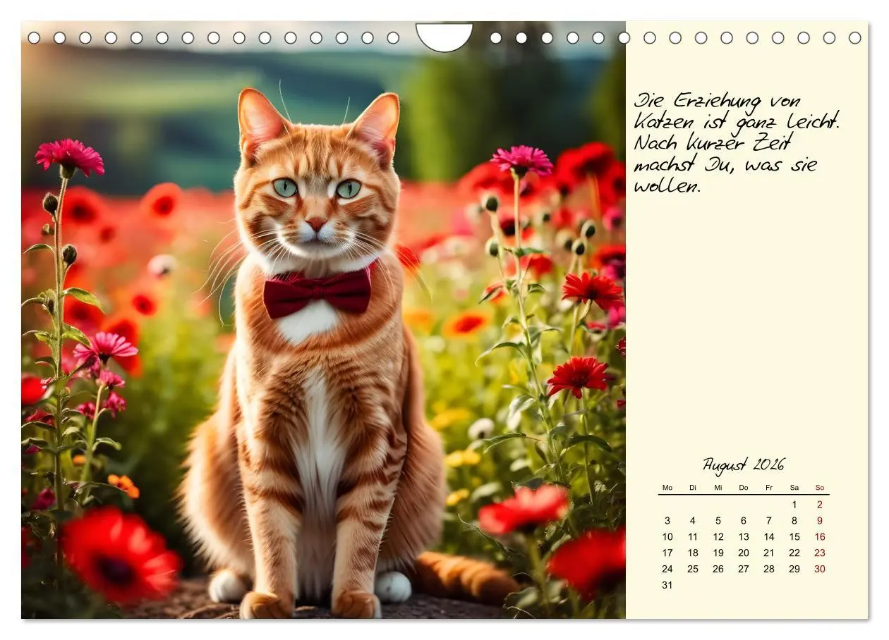 Bild: 9783457307335 | Katzen - Charakter und Schönheit (Wandkalender 2026 DIN A4 quer),...