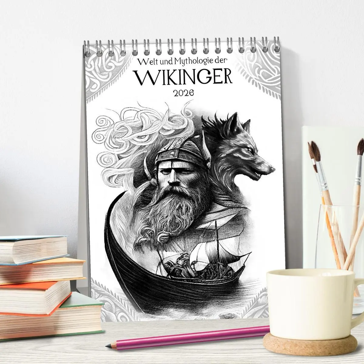 Bild: 9783516327335 | Welt und Mythologie der Wikinger (Tischkalender 2026 DIN A5 hoch),...