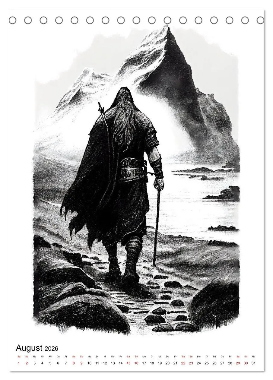 Bild: 9783516327335 | Welt und Mythologie der Wikinger (Tischkalender 2026 DIN A5 hoch),...
