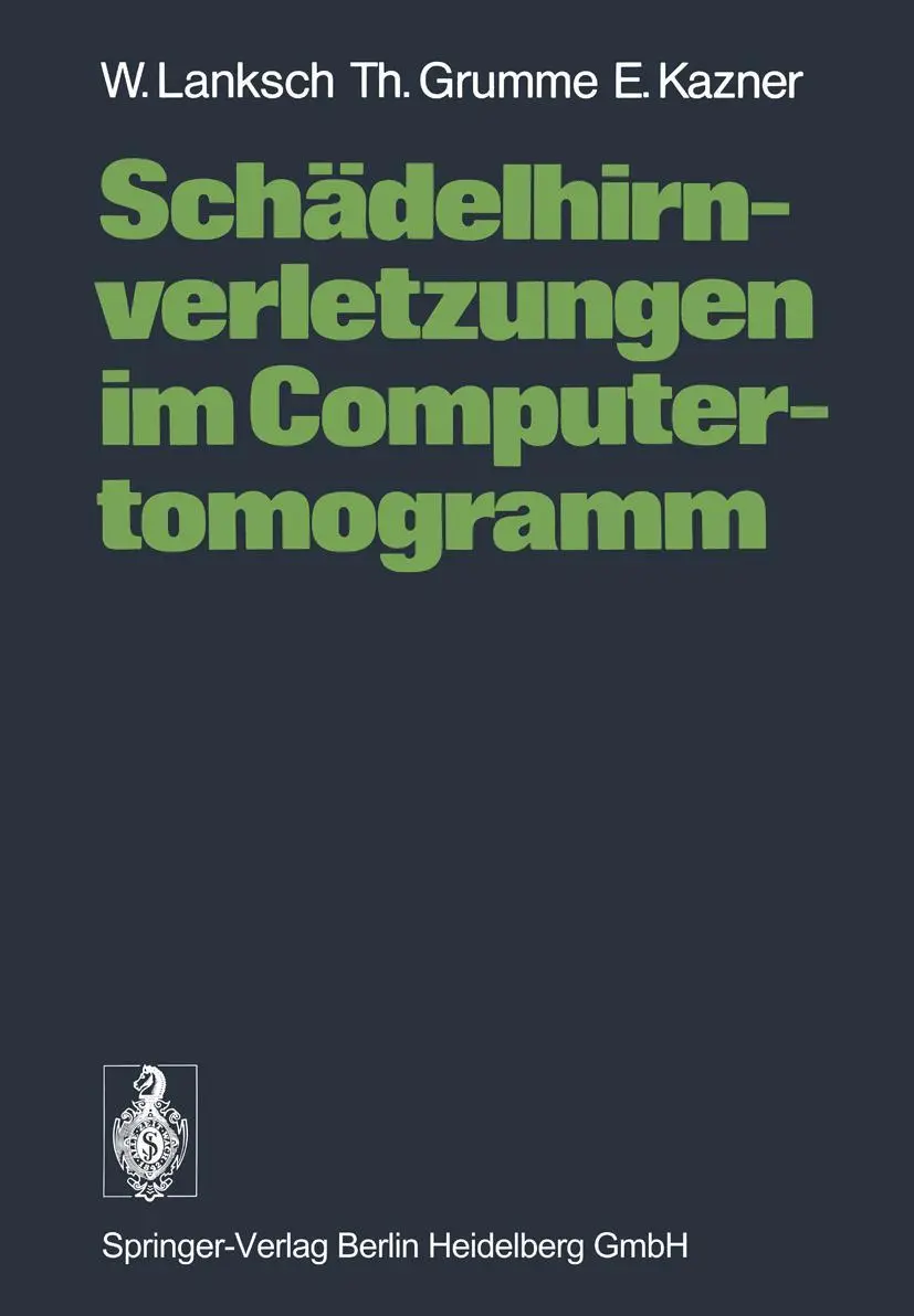 Cover: 9783540087335 | Schädelhirnverletzungen im Computertomogramm | W. Lanksch (u. a.) | x