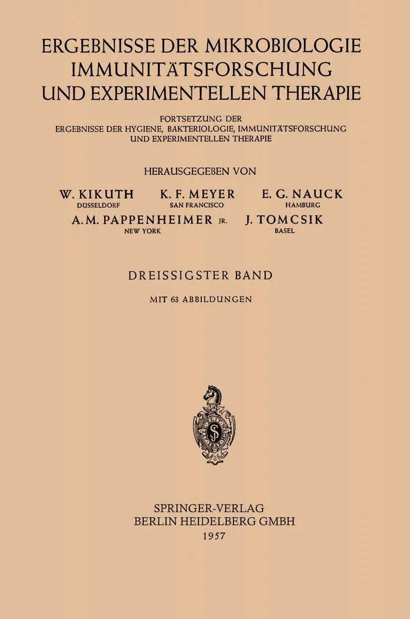 Cover: 9783662237335 | Ergebnisse der Mikrobiologie, Immunitätsforschung und...