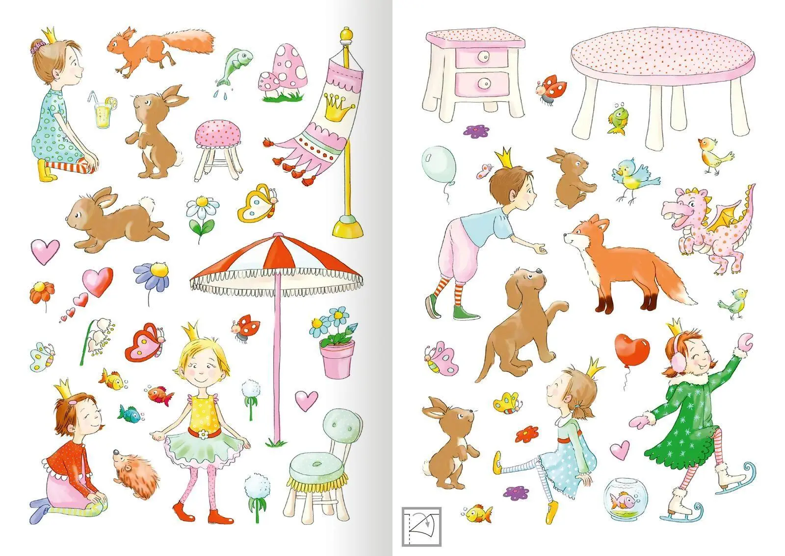 Bild: 9783845867335 | MINI-Stickerheft - Prinzessinnen | Über 200 Sticker | Petra Theissen
