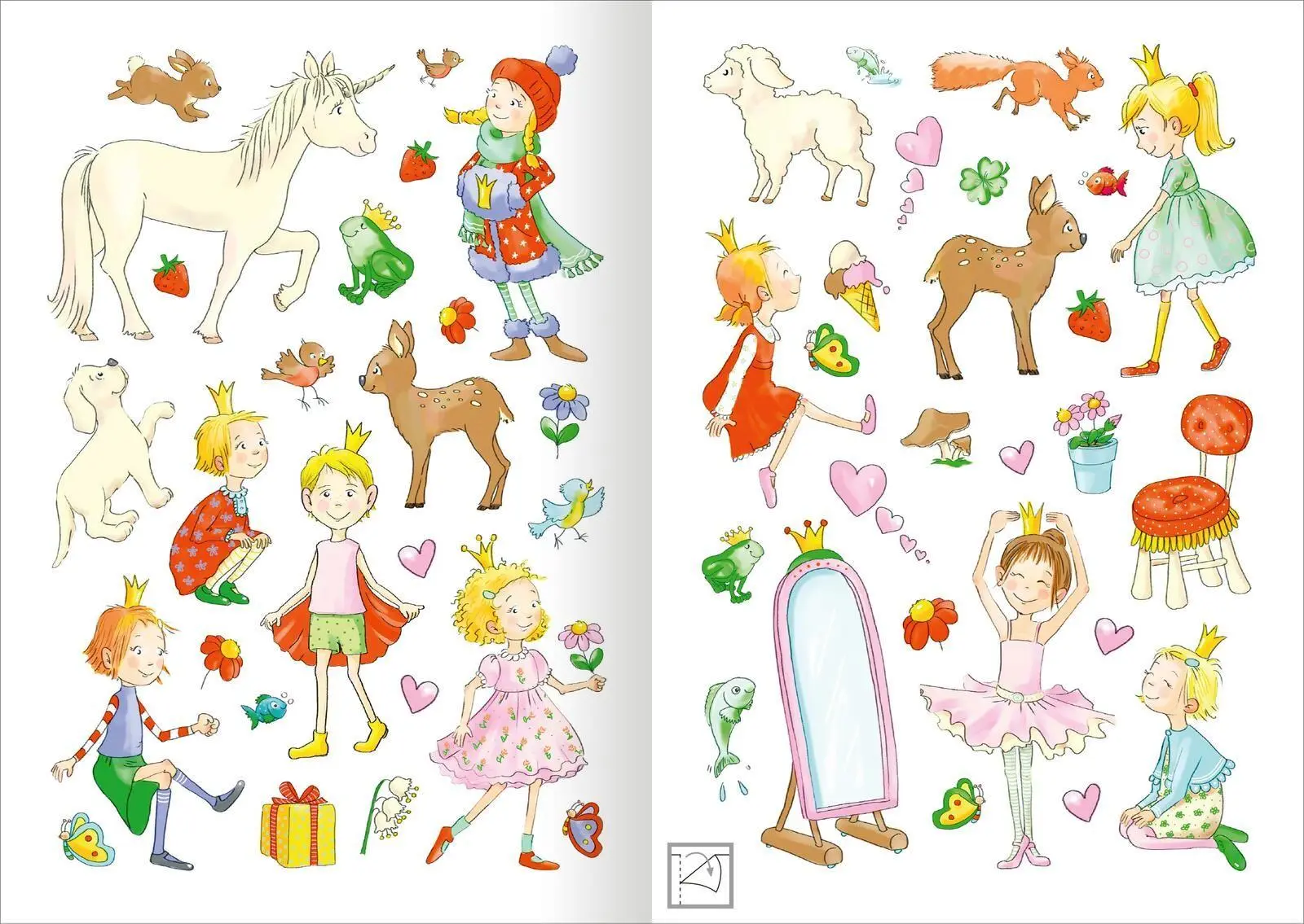 Bild: 9783845867335 | MINI-Stickerheft - Prinzessinnen | Über 200 Sticker | Petra Theissen