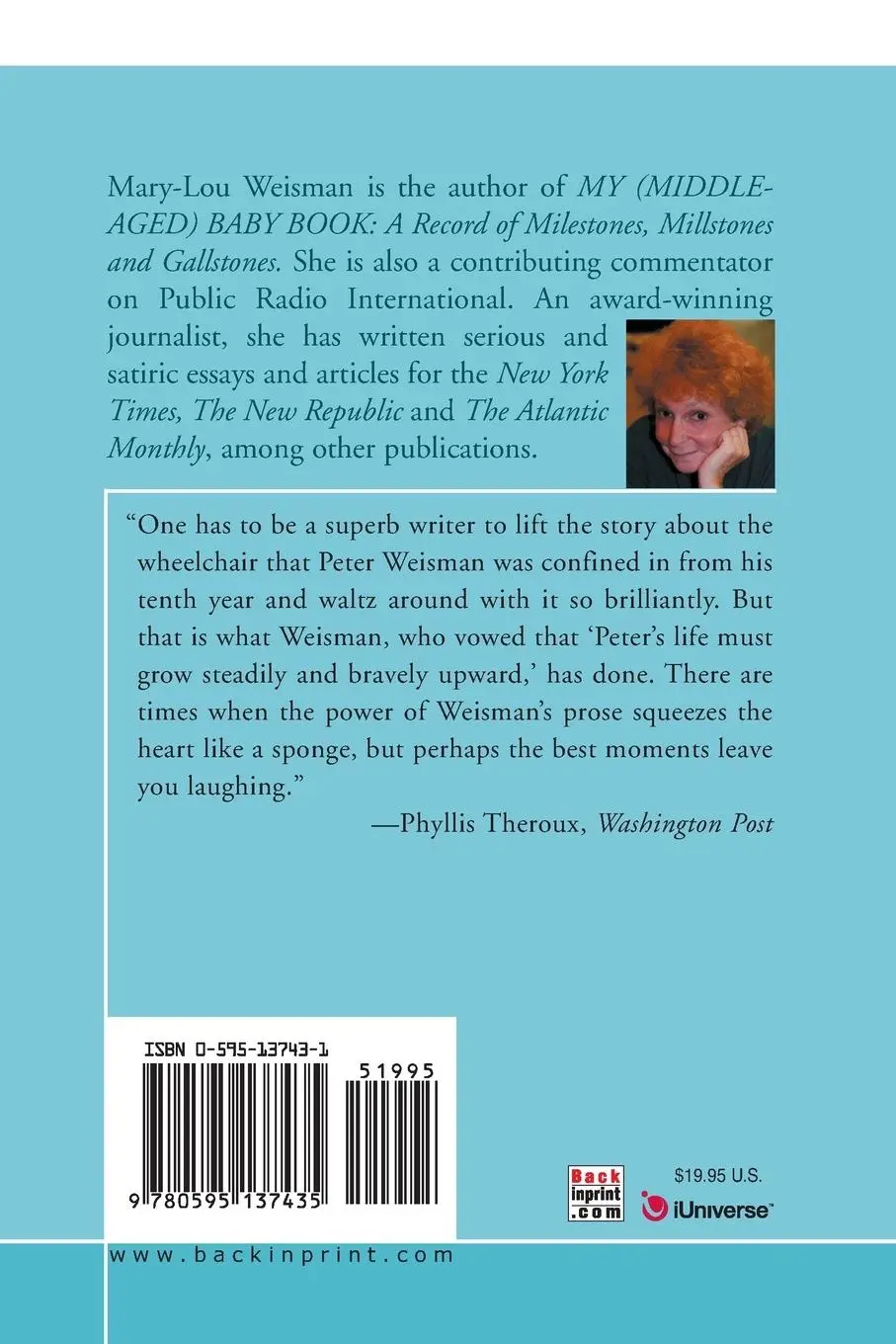 Rückseite: 9780595137435 | Intensive Care | A Family Love Story | Mary Lou Weisman | Taschenbuch