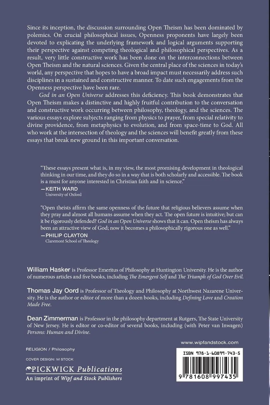Rückseite: 9781608997435 | God in an Open Universe | William Hasker (u. a.) | Taschenbuch | 2011