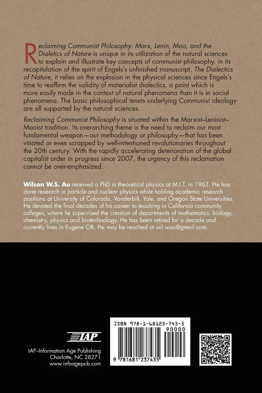 Rückseite: 9781681237435 | Reclaiming Communist Philosophy | Wilson W. S. Au | Taschenbuch | 2016
