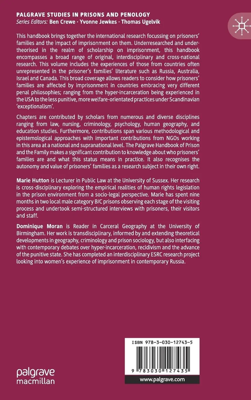 Rückseite: 9783030127435 | The Palgrave Handbook of Prison and the Family | Moran (u. a.) | Buch