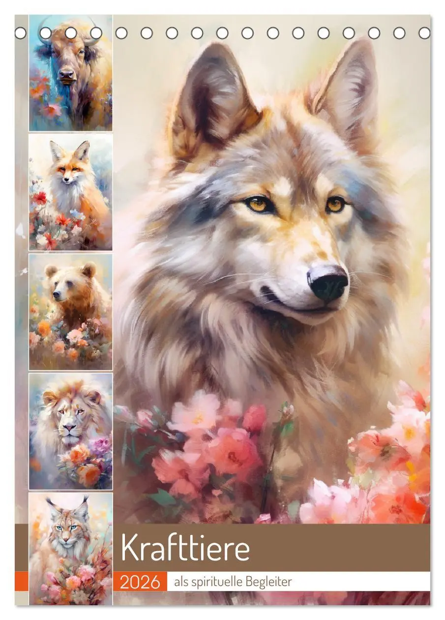 Cover: 9783516317435 | Krafttiere als spirituelle Begleiter (Tischkalender 2026 DIN A5...