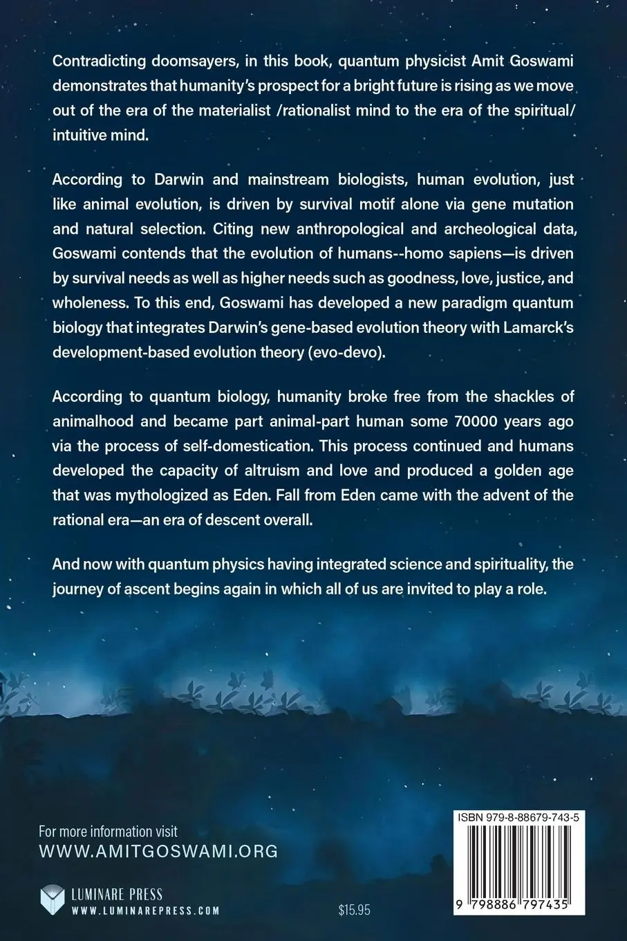 Rückseite: 9798886797435 | The Ascent of Humanity | Quantum Biology and Our Future | Amit Goswami