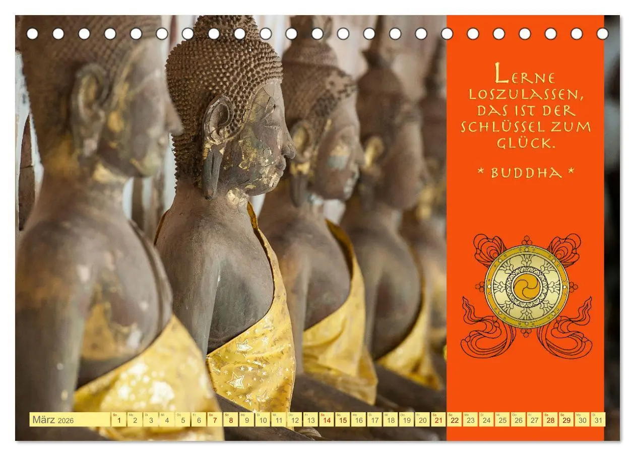 Bild: 9783457527535 | Buddhas Zitate Wege zur Erleuchtung (Tischkalender 2026 DIN A5...