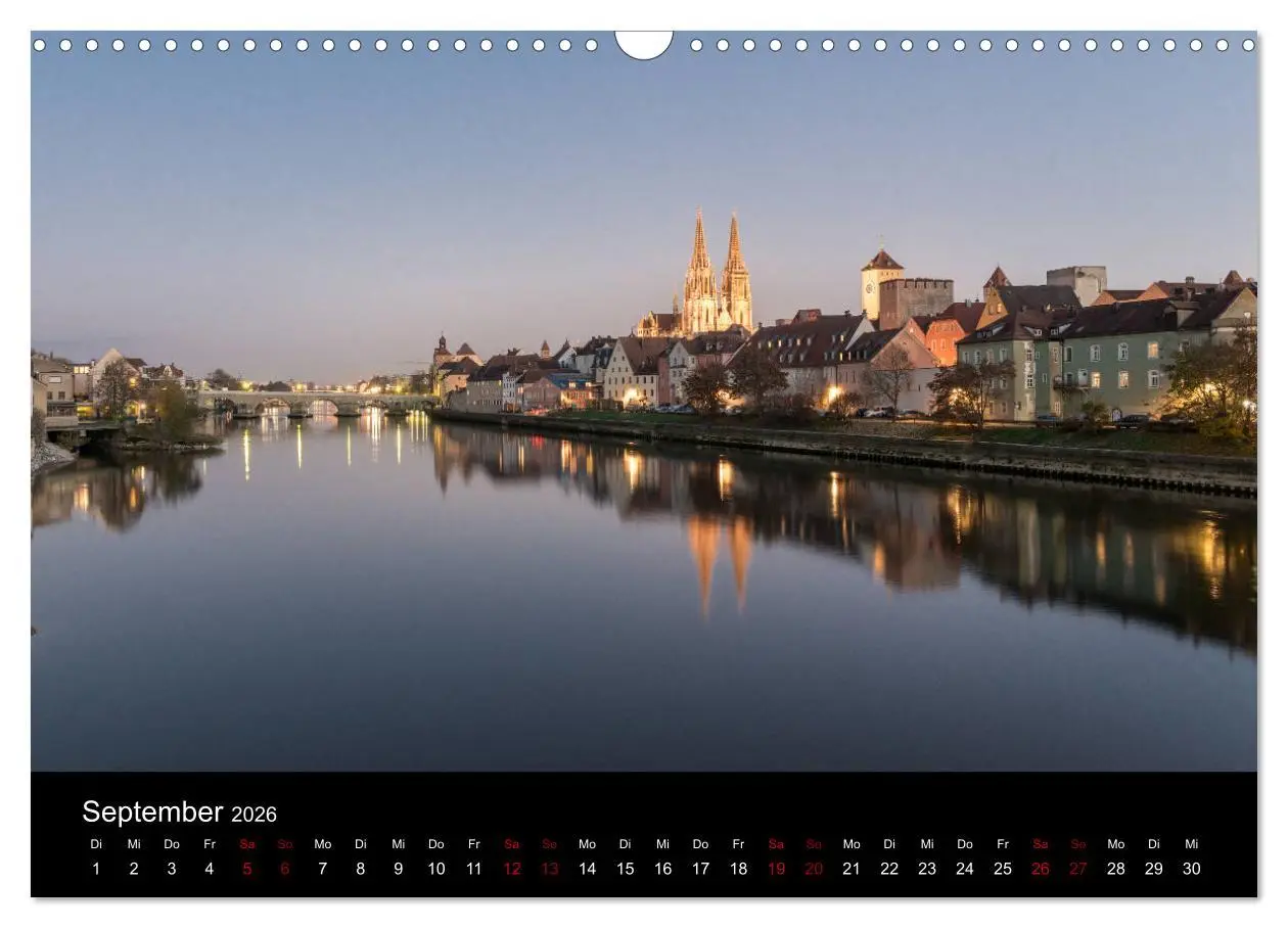 Bild: 9783516237535 | Regensburg bei Nacht (Wandkalender 2026 DIN A3 quer), CALVENDO...