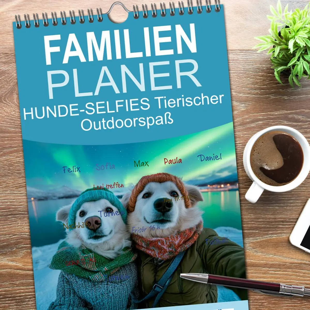 Bild: 9783516617535 | Familienplaner 2026 - HUNDE-SELFIES Tierischer Outdoorspaß mit 5...