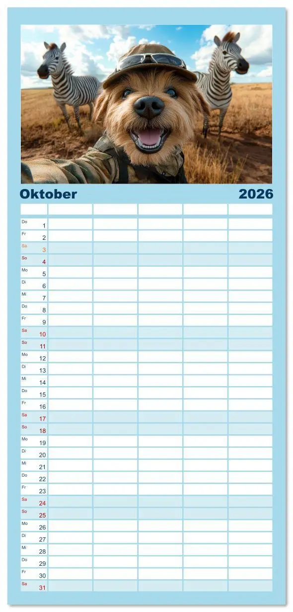 Bild: 9783516617535 | Familienplaner 2026 - HUNDE-SELFIES Tierischer Outdoorspaß mit 5...