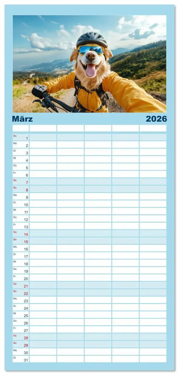 Bild: 9783516617535 | Familienplaner 2026 - HUNDE-SELFIES Tierischer Outdoorspaß mit 5...
