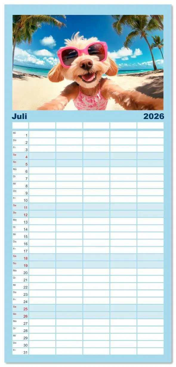 Bild: 9783516617535 | Familienplaner 2026 - HUNDE-SELFIES Tierischer Outdoorspaß mit 5...