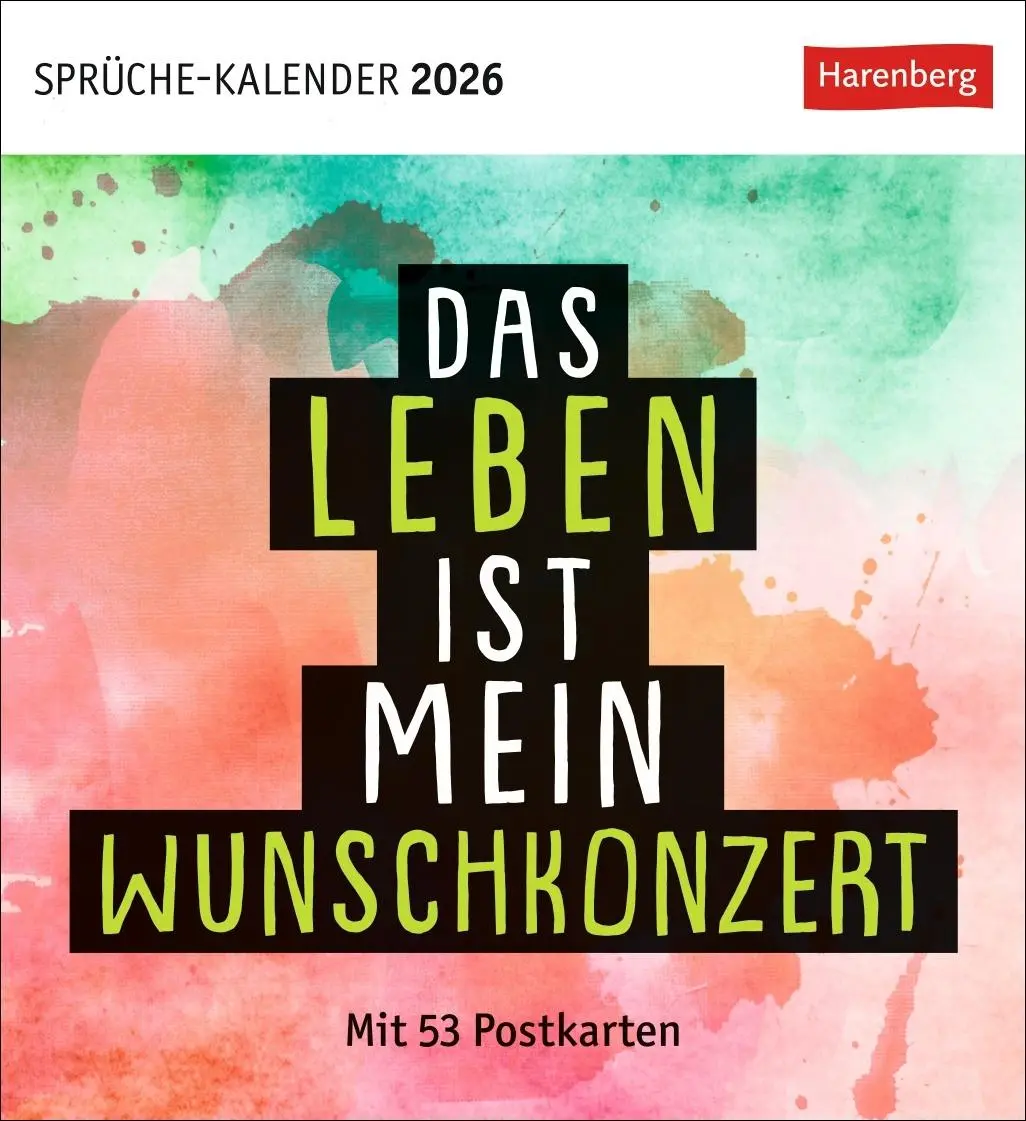 Cover: 9783840037535 | Positive-Sprüche-Kalender Postkartenkalender 2026 - Mit 53 Postkarten