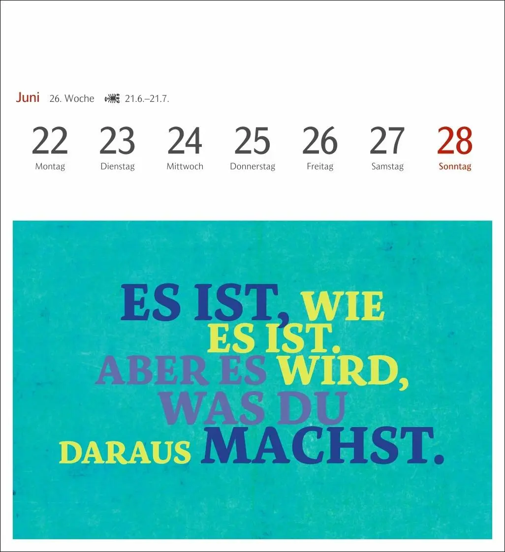 Bild: 9783840037535 | Positive-Sprüche-Kalender Postkartenkalender 2026 - Mit 53 Postkarten